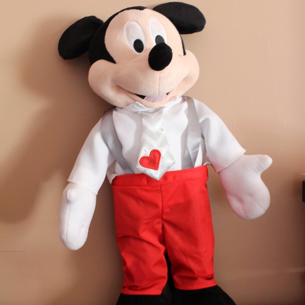 Disney Mickey Mouse Valentines Greeter 22"  Standing Plush